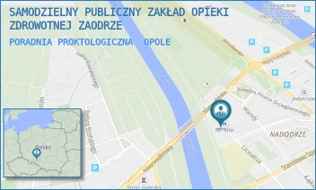 PORADNIA PROKTOLOGICZNA - SAMODZIELNY PUBLICZNY ZAKŁAD OPIEKI ZDROWOTNEJ ZAODRZE - LICEALNA 18,  OPOLE