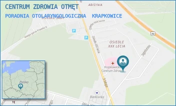 PORADNIA OTOLARYNGOLOGICZNA - NIEPUBLICZNY ZAKŁAD OPIEKI ZDROWOTNEJ PRZYCHODNIA LEKARSKA OTMĘT S.C. IZOLDA ŚWISTUŃ TOMASZ ŚWISTUŃ - UL. JAGIELLOŃSKA 29,  KRAPKOWICE