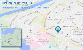 PORADNIA OTOLARYNGOLOGICZNA - OPTIMA MEDYCYNA SA - UL. BRACKA 1,  NYSA