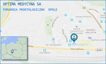 PORADNIA PROKTOLOGICZNA - OPTIMA MEDYCYNA SA - UL. DAMBONIA 171,  OPOLE
