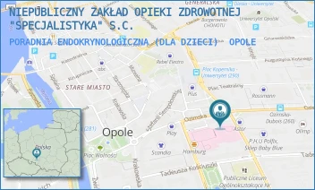PORADNIA ENDOKRYNOLOGICZNA (DLA DZIECI) - NIEPUBLICZNY ZAKŁAD OPIEKI ZDROWOTNEJ SPECJALISTYKA S.C. SPOLMED S.C. - UL. OZIMSKA 20,  OPOLE