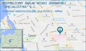 PORADNIA KARDIOLOGICZNA DLA DZIECI - NIEPUBLICZNY ZAKŁAD OPIEKI ZDROWOTNEJ SPECJALISTYKA S.C. SPOLMED S.C. - UL. OZIMSKA 20,  OPOLE