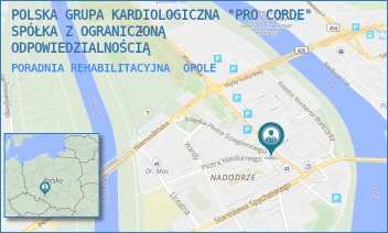 PORADNIA REHABILITACYJNA - POLSKA GRUPA KARDIOLOGICZNA "PRO CORDE" SPÓŁKA Z OGRANICZONĄ ODPOWIEDZIALNOŚCIĄ - UL. PL. JÓZEFA PIŁSUDSKIEGO 11A,  OPOLE