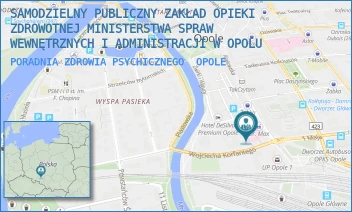 PORADNIA ZDROWIA PSYCHICZNEGO - SAMODZIELNY PUBLICZNY ZAKŁAD OPIEKI ZDROWOTNEJ MINISTERSTWA SPRAW WEWNĘTRZNYCH I ADMINISTRACJI W OPOLU - UL. KRAKOWSKA 44,  OPOLE