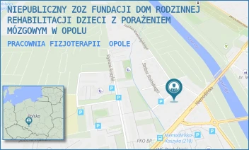 PRACOWNIA FIZJOTERAPII - NIEPUBLICZNY ZOZ FUNDACJI DOM RODZINNEJ REHABILITACJI DZIECI Z PORAŻENIEM MÓZGOWYM W OPOLU - UL. SZYMANOWSKIEGO 1,  OPOLE
