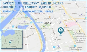 PORADNIA OTOLARYNGOLOGICZNA - SAMODZIELNY PUBLICZNY ZAKŁAD OPIEKI ZDROWOTNEJ "CENTRUM" W OPOLU - KOŚCIUSZKI  2/(BRAK),  OPOLE