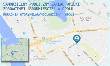PORADNIA OTORYNOLARYNGOLOGICZNA - SAMODZIELNY PUBLICZNY ZAKŁAD OPIEKI ZDROWOTNEJ "ŚRÓDMIEŚCIE" W OPOLU - WARYŃSKIEGO  30,  OPOLE