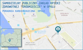 PORADNIA KARDIOLOGICZNA - SAMODZIELNY PUBLICZNY ZAKŁAD OPIEKI ZDROWOTNEJ "ŚRÓDMIEŚCIE" W OPOLU - WARYŃSKIEGO 30,  OPOLE