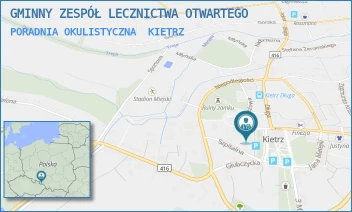 PORADNIA OKULISTYCZNA - GMINNY ZESPÓŁ LECZNICTWA OTWARTEGO - UL. KOŚCIELNA 1,  KIETRZ