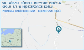 PORADNIA KARDIOLOGICZNA - WOJEWÓDZKI OŚRODEK MEDYCYNY PRACY W OPOLU Z/S W KĘDZIERZYNIE-KOŹLU - UL. MIKOŁAJA REJA 2A,  KĘDZIERZYN-KOŹLE