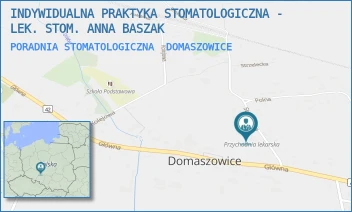 PORADNIA STOMATOLOGICZNA - INDYWIDUALNA PRAKTYKA STOMATOLOGICZNA - LEK. STOM. ANNA BASZAK - UL. STRZELECKA 3,  DOMASZOWICE