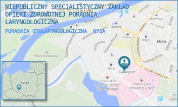 PORADNIA OTOLARYNGOLOGICZNA - NIEPUBLICZNY SPECJALISTYCZNY ZAKŁAD OPIEKI ZDROWOTNEJ PORADNIA LARYNGOLOGICZNA - UL. MARII CURIE-SKŁODOWSKIEJ 2,  NYSA