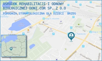 PORADNIA STOMATOLOGICZNA DLA DZIECI - OŚRODEK REHABILITACJI I ODNOWY BIOLOGICZNEJ DONI COR SP. Z O.O. - UL. POPRZECZNA 1,  BRZEG