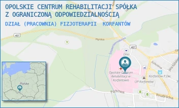 DZIAŁ (PRACOWNIA) FIZJOTERAPII - OPOLSKIE CENTRUM REHABILITACJI SPÓŁKA Z OGRANICZONĄ ODPOWIEDZIALNOŚCIĄ - UL. WYZWOLENIA 11,  KORFANTÓW