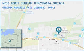 OŚRODEK REHABILITACJI DZIENNEJ - NZOZ ADMET CENTRUM UTRZYMANIA ZDROWIA - UL. CHABRÓW 58,  OPOLE