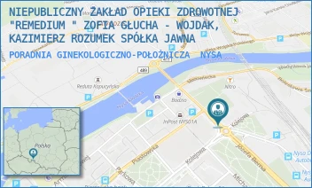 PORADNIA GINEKOLOGICZNO-POŁOŻNICZA - NIEPUBLICZNY ZAKŁAD OPIEKI ZDROWOTNEJ "REMEDIUM " ZOFIA GŁUCHA - WOJDAK, KAZIMIERZ ROZUMEK SPÓŁKA JAWNA - UL. KOLEJOWA 2,  NYSA