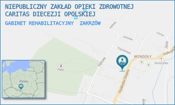 GABINET REHABILITACYJNY - NIEPUBLICZNY ZAKŁAD OPIEKI ZDROWOTNEJ CARITAS DIECEZJI OPOLSKIEJ - UL. CHOPINA 54,  ZAKRZÓW