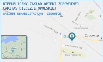 GABINET REHABILITACYJNY - NIEPUBLICZNY ZAKŁAD OPIEKI ZDROWOTNEJ CARITAS DIECEZJI OPOLSKIEJ - UL. K. MIARKI 1,  ŻĘDOWICE