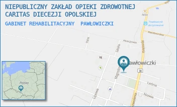 GABINET REHABILITACYJNY - NIEPUBLICZNY ZAKŁAD OPIEKI ZDROWOTNEJ CARITAS DIECEZJI OPOLSKIEJ - UL. MAGNOLIOWA 3,  PAWŁOWICZKI