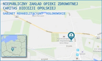 GABINET REHABILITACYJNY - NIEPUBLICZNY ZAKŁAD OPIEKI ZDROWOTNEJ CARITAS DIECEZJI OPOLSKIEJ - UL. LEŚNA 11,  KOLONOWSKIE
