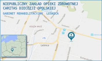 GABINET REHABILITACYJNY - NIEPUBLICZNY ZAKŁAD OPIEKI ZDROWOTNEJ CARITAS DIECEZJI OPOLSKIEJ - UL. KOŚCIUSZKI 3,  LEŚNICA
