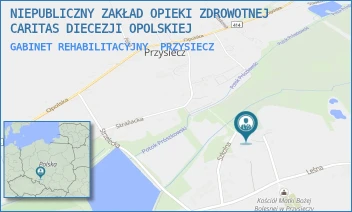 GABINET REHABILITACYJNY - NIEPUBLICZNY ZAKŁAD OPIEKI ZDROWOTNEJ CARITAS DIECEZJI OPOLSKIEJ - UL. SZKOLNA 14,  PRZYSIECZ
