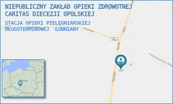 STACJA OPIEKI PIELĘGNIARSKIEJ DŁUGOTERMINOWEJ - NIEPUBLICZNY ZAKŁAD OPIEKI ZDROWOTNEJ CARITAS DIECEZJI OPOLSKIEJ - UL. OPOLSKA 53A,  ŁUBNIANY