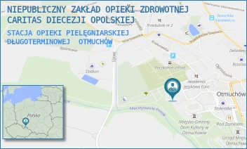 STACJA OPIEKI PIELĘGNIARSKIEJ DŁUGOTERMINOWEJ - NIEPUBLICZNY ZAKŁAD OPIEKI ZDROWOTNEJ CARITAS DIECEZJI OPOLSKIEJ - UL. ŻEROMSKIEGO 1,  OTMUCHÓW