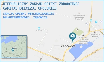 STACJA OPIEKI PIELĘGNIARSKIEJ DŁUGOTERMINOWEJ - NIEPUBLICZNY ZAKŁAD OPIEKI ZDROWOTNEJ CARITAS DIECEZJI OPOLSKIEJ - UL. OLESKA 13,  ZĘBOWICE