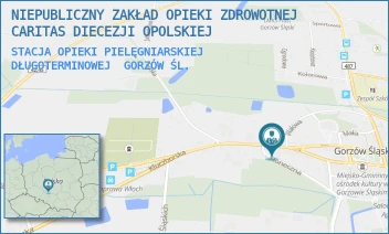 STACJA OPIEKI PIELĘGNIARSKIEJ DŁUGOTERMINOWEJ - NIEPUBLICZNY ZAKŁAD OPIEKI ZDROWOTNEJ CARITAS DIECEZJI OPOLSKIEJ - UL. KLUCZBORSKA 15,  GORZÓW ŚL.