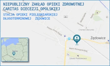 STACJA OPIEKI PIELĘGNIARSKIEJ DŁUGOTERMINOWEJ - NIEPUBLICZNY ZAKŁAD OPIEKI ZDROWOTNEJ CARITAS DIECEZJI OPOLSKIEJ - UL. K.MIARKI 1,  ŻĘDOWICE