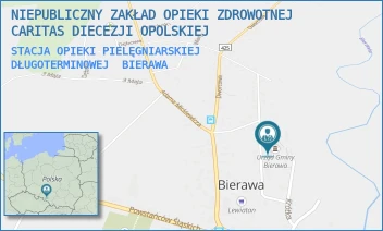 STACJA OPIEKI PIELĘGNIARSKIEJ DŁUGOTERMINOWEJ - NIEPUBLICZNY ZAKŁAD OPIEKI ZDROWOTNEJ CARITAS DIECEZJI OPOLSKIEJ - UL. WOJSKA POLSKIEGO 12,  BIERAWA