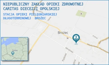STACJA OPIEKI PIELĘGNIARSKIEJ DŁUGOTERMINOWEJ - NIEPUBLICZNY ZAKŁAD OPIEKI ZDROWOTNEJ CARITAS DIECEZJI OPOLSKIEJ - UL. REYMONTA 55,  BROŻEC