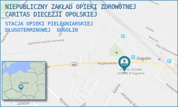 STACJA OPIEKI PIELĘGNIARSKIEJ DŁUGOTERMINOWEJ - NIEPUBLICZNY ZAKŁAD OPIEKI ZDROWOTNEJ CARITAS DIECEZJI OPOLSKIEJ - UL. SZKOLNA 2,  GOGOLIN