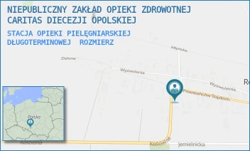 STACJA OPIEKI PIELĘGNIARSKIEJ DŁUGOTERMINOWEJ - NIEPUBLICZNY ZAKŁAD OPIEKI ZDROWOTNEJ CARITAS DIECEZJI OPOLSKIEJ - UL. KOŚCIELNA 1A,  ROZMIERZ