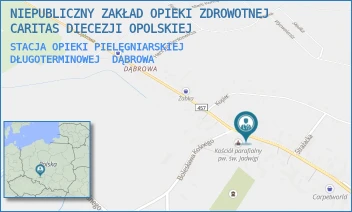 STACJA OPIEKI PIELĘGNIARSKIEJ DŁUGOTERMINOWEJ - NIEPUBLICZNY ZAKŁAD OPIEKI ZDROWOTNEJ CARITAS DIECEZJI OPOLSKIEJ - PL. POWSTAŃCÓW ŚL. 2,  DĄBROWA