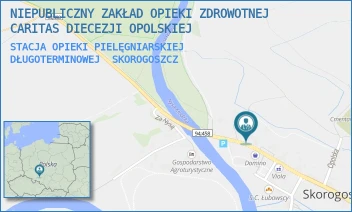 STACJA OPIEKI PIELĘGNIARSKIEJ DŁUGOTERMINOWEJ - NIEPUBLICZNY ZAKŁAD OPIEKI ZDROWOTNEJ CARITAS DIECEZJI OPOLSKIEJ - UL. KS. J.POPIEŁUSZKI 3,  SKOROGOSZCZ