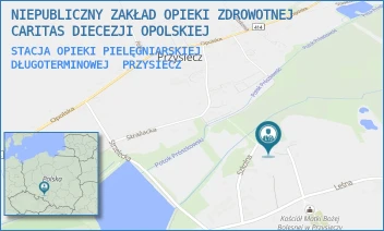 STACJA OPIEKI PIELĘGNIARSKIEJ DŁUGOTERMINOWEJ - NIEPUBLICZNY ZAKŁAD OPIEKI ZDROWOTNEJ CARITAS DIECEZJI OPOLSKIEJ - UL. SZKOLNA 14,  PRZYSIECZ