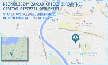 STACJA OPIEKI PIELĘGNIARSKIEJ DŁUGOTERMINOWEJ - NIEPUBLICZNY ZAKŁAD OPIEKI ZDROWOTNEJ CARITAS DIECEZJI OPOLSKIEJ - UL. J.PAWŁA II 14,  GŁUCHOŁAZY
