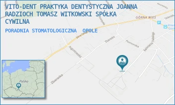PORADNIA STOMATOLOGICZNA - VITO-DENT PRAKTYKA DENTYSTYCZNA JOANNA RADZIOCH TOMASZ WITKOWSKI SPÓŁKA CYWILNA - UL. GEN. K.PUŁASKIEGO 24/1,  OPOLE