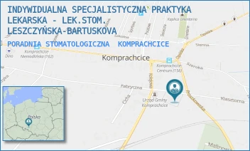 PORADNIA STOMATOLOGICZNA - INDYWIDUALNA SPECJALISTYCZNA PRAKTYKA LEKARSKA - LEK.STOM. LESZCZYŃSKA-BARTUSKOVA - KS. PRAŁATA B. BILIŃSKIEGO 2,  KOMPRACHCICE