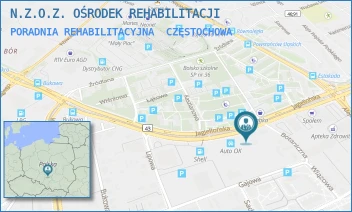 PORADNIA REHABILITACYJNA - N.Z.O.Z. OŚRODEK REHABILITACJI - BOTANICZNA 32,  CZĘSTOCHOWA