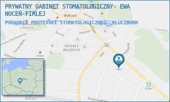 PORADNIA PROTETYKI STOMATOLOGICZNEJ - PRYWATNY GABINET STOMATOLOGICZNY- EWA NOCEŃ-FIRLEJ - UL. WARYŃSKIEGO 4/2,  KLUCZBORK
