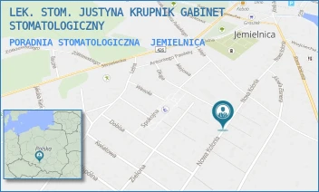 PORADNIA STOMATOLOGICZNA - LEK. STOM. JUSTYNA KRUPNIK GABINET STOMATOLOGICZNY - UL. NOWA KOLONIA 85,  JEMIELNICA