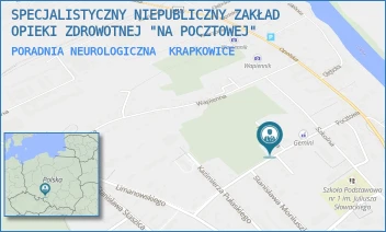 PORADNIA NEUROLOGICZNA - SPECJALISTYCZNY NIEPUBLICZNY ZAKŁAD OPIEKI ZDROWOTNEJ "NA POCZTOWEJ" - UL. POCZTOWA 12,  KRAPKOWICE