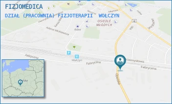 DZIAŁ (PRACOWNIA) FIZJOTERAPII - FIZJOMEDICA - UL. FABRYCZNA 10B,  WOŁCZYN