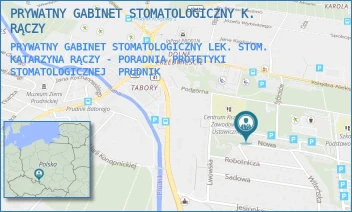 PRYWATNY GABINET STOMATOLOGICZNY LEK. STOM. KATARZYNA RĄCZY - PORADNIA PROTETYKI STOMATOLOGICZNEJ - PRYWATNY GABINET STOMATOLOGICZNY K. RĄCZY - KOMBATANTÓW 16A,  PRUDNIK