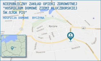 HOSPICJA DOMOWE - NIEPUBLICZNY ZAKŁAD OPIEKI ZDROWOTNEJ "HOSPICJUM DOMOWE ZIEMI KLUCZBORSKIEJ ŚW.OJCA PIO" - UL. PARUSZOWICKA 2,  BYCZYNA