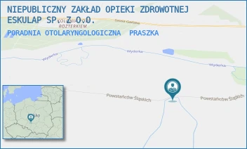 PORADNIA OTOLARYNGOLOGICZNA - NIEPUBLICZNY ZAKŁAD OPIEKI ZDROWOTNEJ ESKULAP SP. Z O.O. - UL. POWSTAŃCÓW ŚL. 8,  PRASZKA