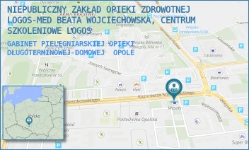 GABINET PIELĘGNIARSKIEJ OPIEKI DŁUGOTERMINOWEJ DOMOWEJ - NIEPUBLICZNY ZAKŁAD OPIEKI ZDROWOTNEJ LOGOS-MED BEATA WOJCIECHOWSKA, CENTRUM SZKOLENIOWE LOGOS - UL. RZESZOWSKA 30/1,  OPOLE